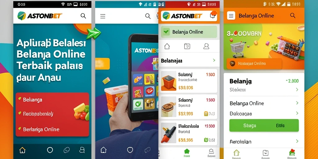 Antarmuka aplikasi ASTONBET menampilkan berbagai kategori produk dengan mudah.