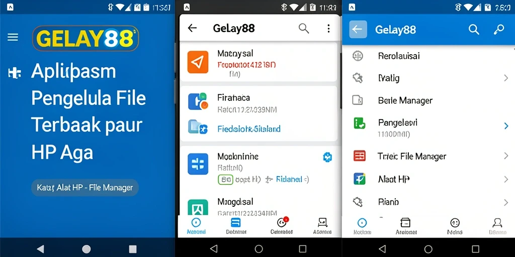 Tampilan utama GELAY88 dengan fungsi pengelolaan file yang intuitif.