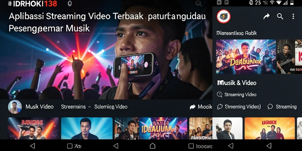 Antarmuka aplikasi IDRHOKI138 yang user-friendly dengan fitur streaming video.