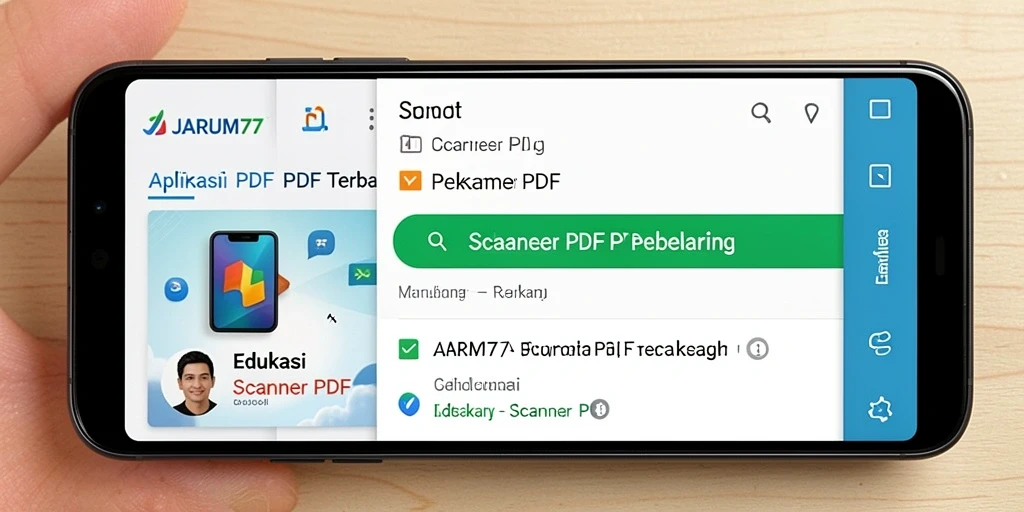 Antarmuka aplikasi JARUM77 untuk Scanner PDF yang jelas dan sederhana.